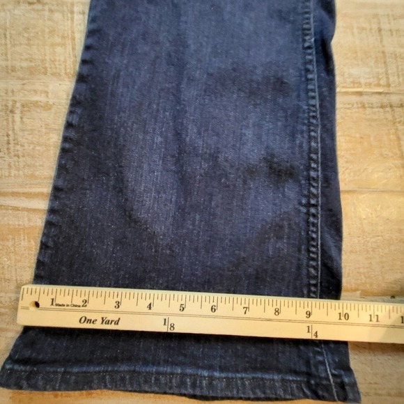 Ferrah Jeans Women 34 Blue Denim Flared Bell Bottom Stretch Wide Leg - Picture 4 of 10